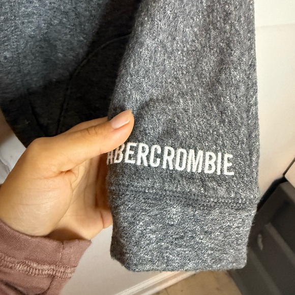 Abercrombie Kids Gray Hooded Fleece Cardigan - Picture 5 of 5